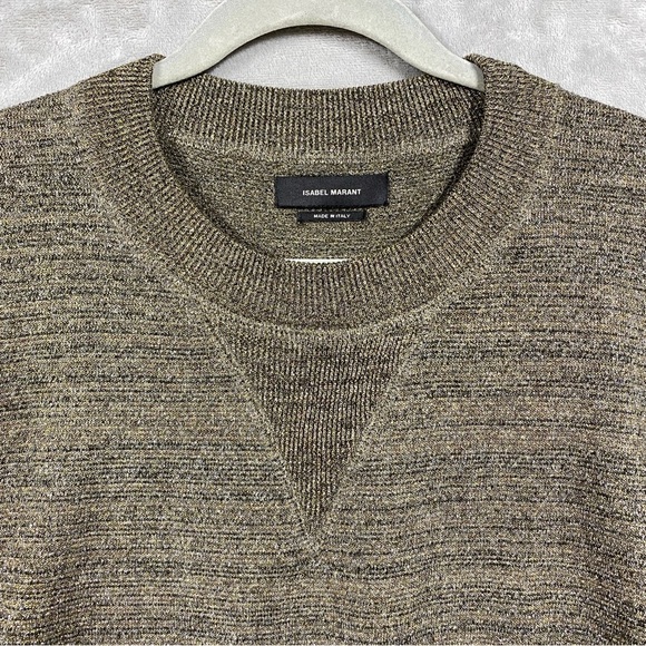 Isabel Marant Metallic Shimmer Knit Short Sleeve Top Size 42 - Picture 2 of 7